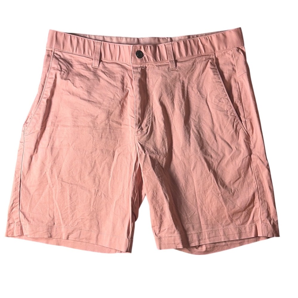 Fabletics Shorts Mens Size 33 Pink Stretch Cotton Blend Chino Athletic Shorts